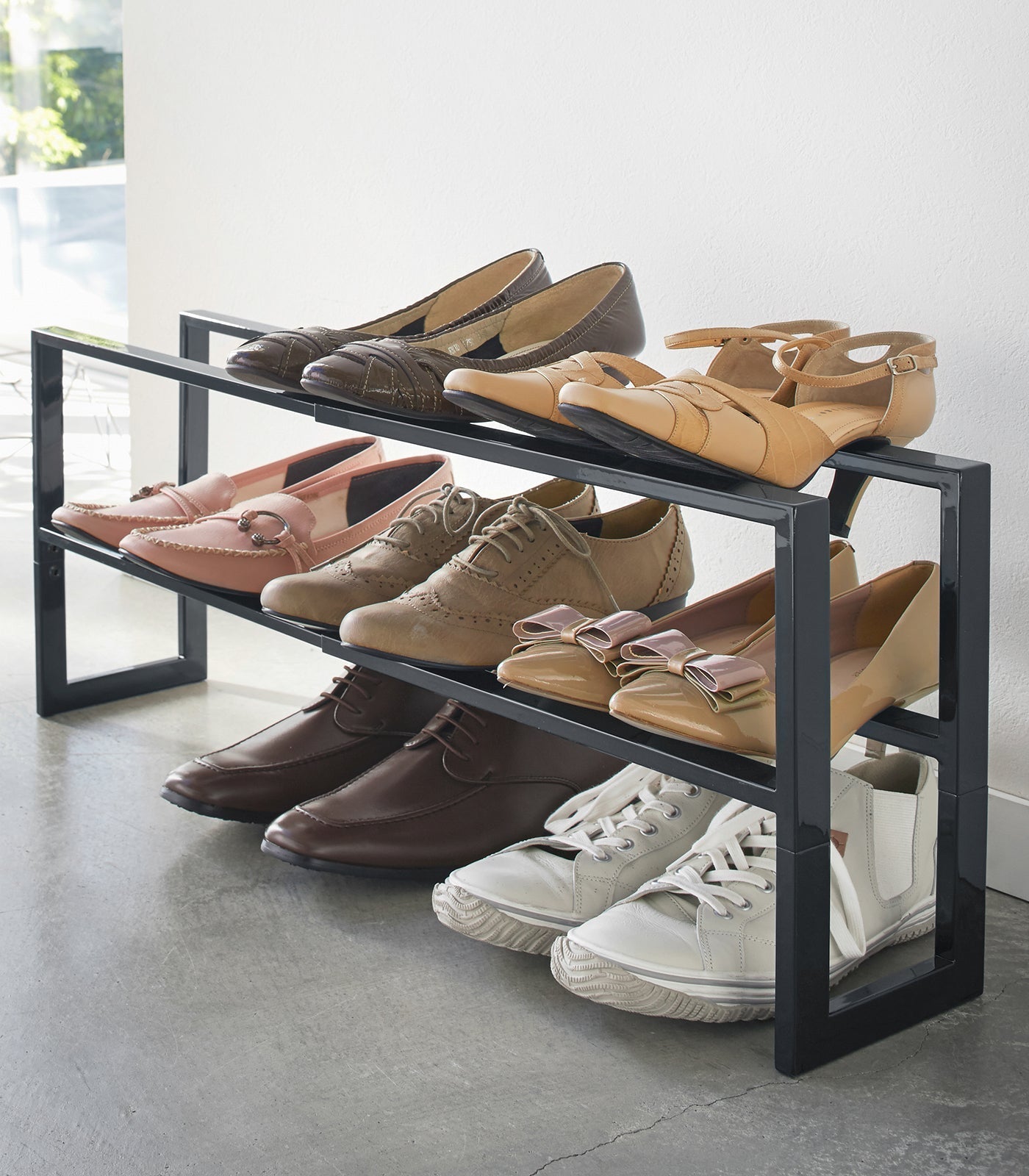 Two-Tier Expandable Shoe Rack (11.8" H)  - Steel